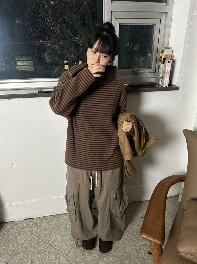 (3colors) cuty prison knit hoodie