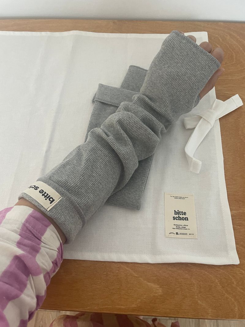 bitteschon label warmer (arms & legs)-grey