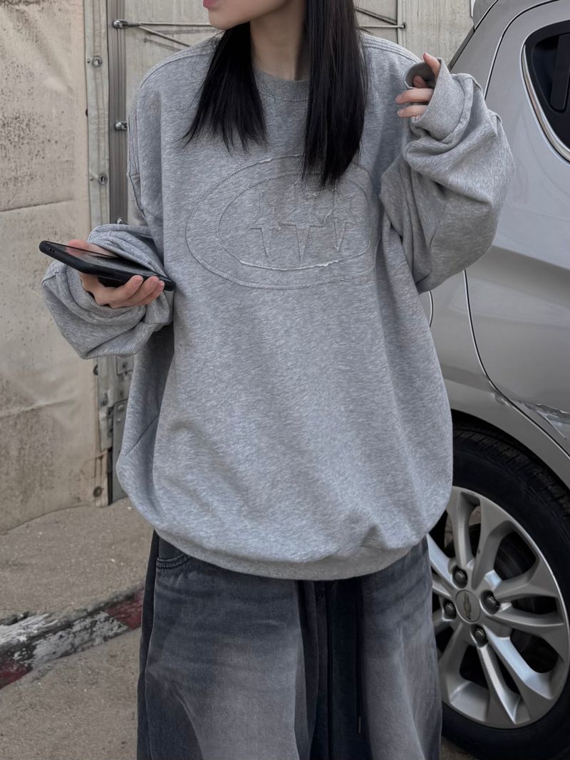 triple appliqué sweatshirt