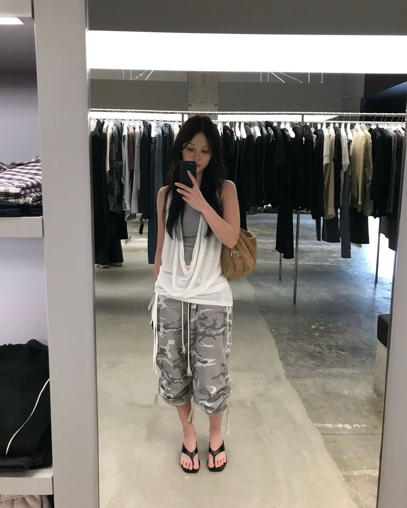 Camo capri pants