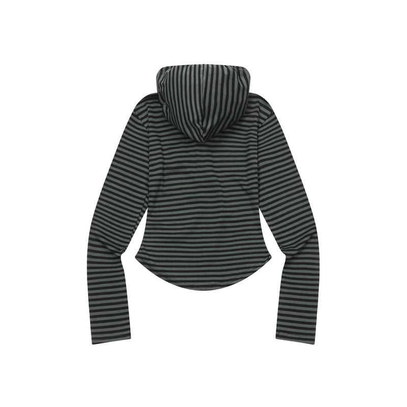 ASTON STRIPE SLIM HOOD T