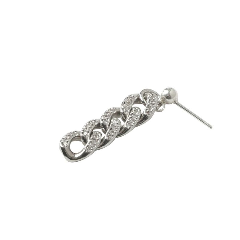 TWENTYONEAUGUST(トゥエンティワンオーガスト)の「ダイアモンドキューバンリンクピアス(アクセサリー)」