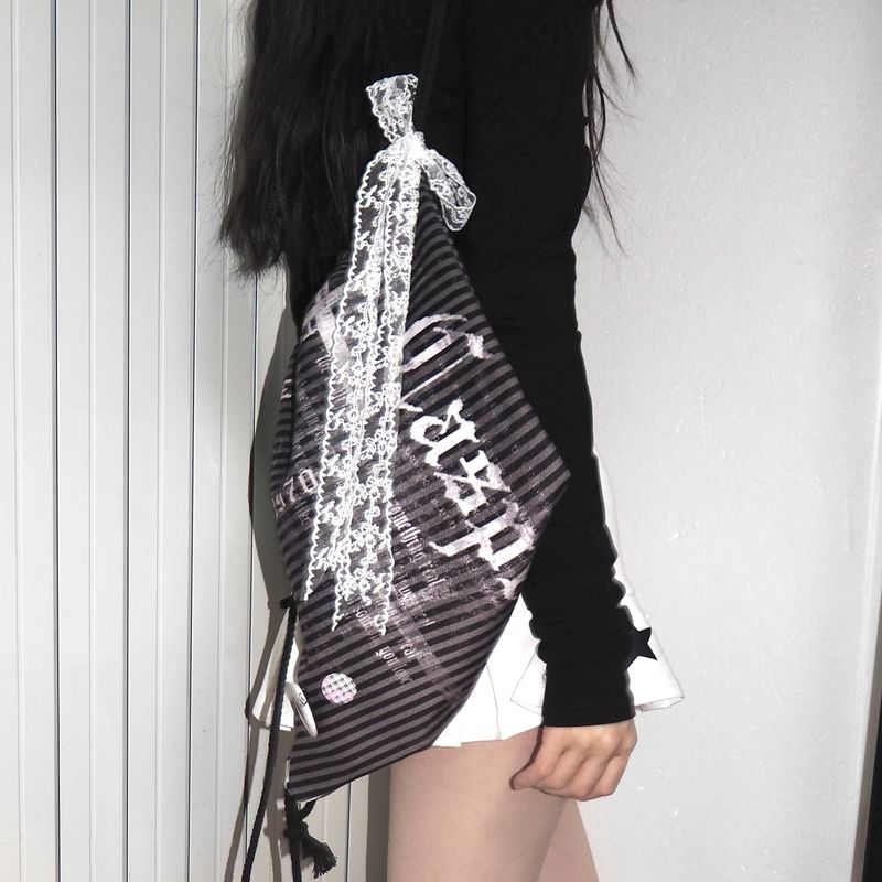 Punk Backpack Bag [Black]