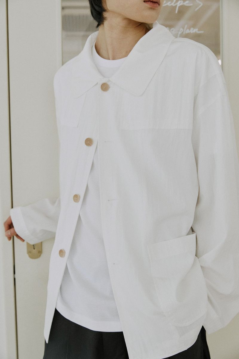 unisex duffle jacket white