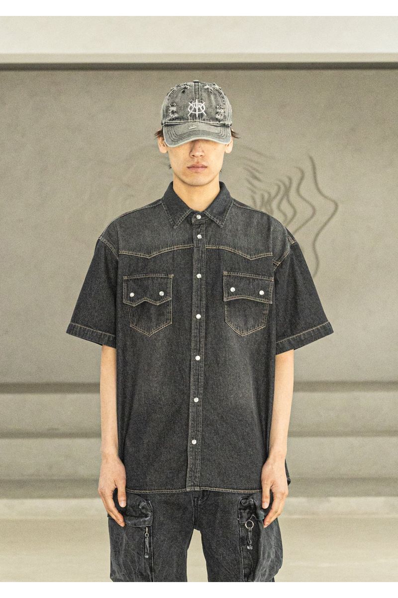 EMBLEM WASHED DYING VINTAGE BALL CAP MSFAC004-BK