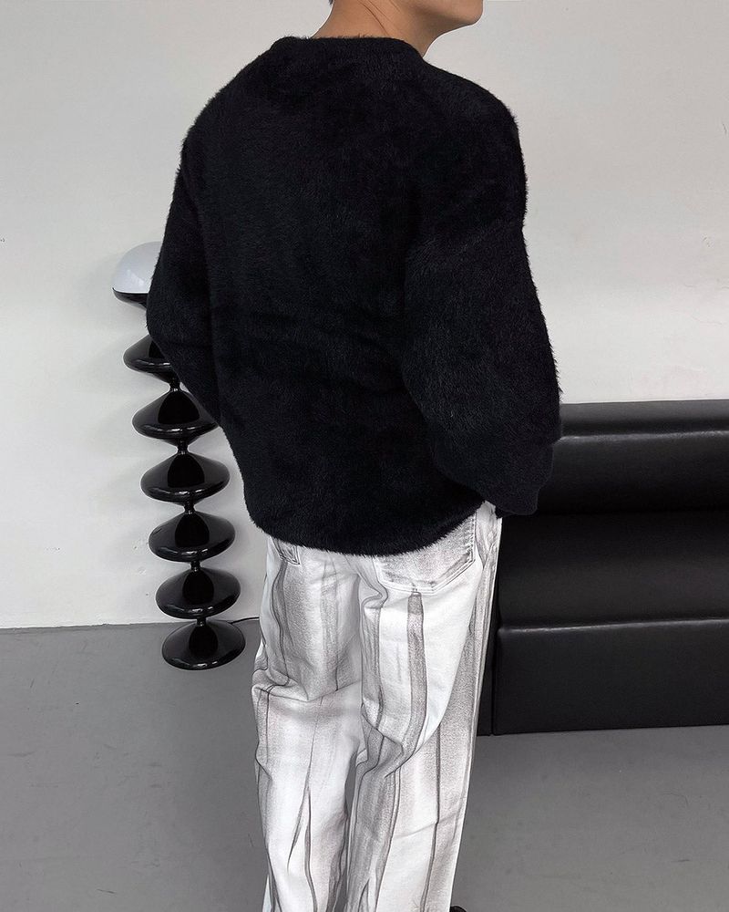 RU2219 Loop Angora Round Knitwear (4 colors)
