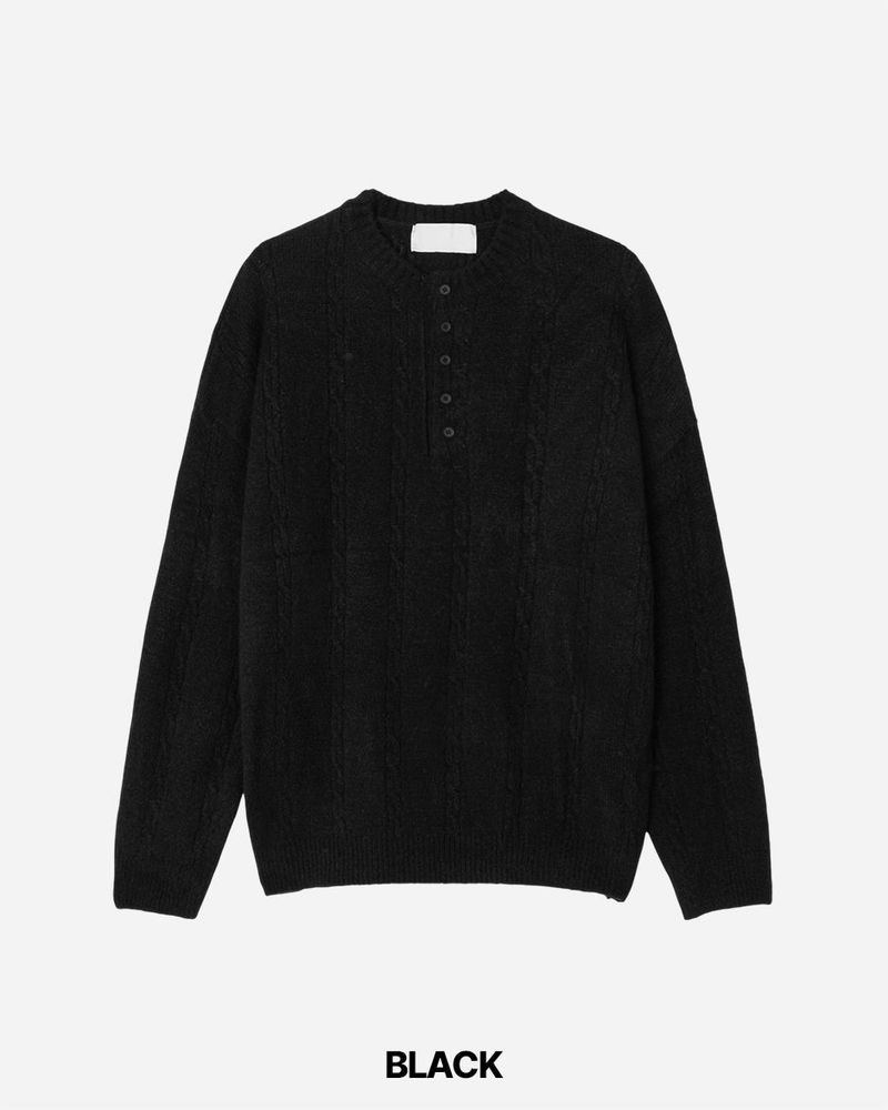 Tog Cable Henley Knit