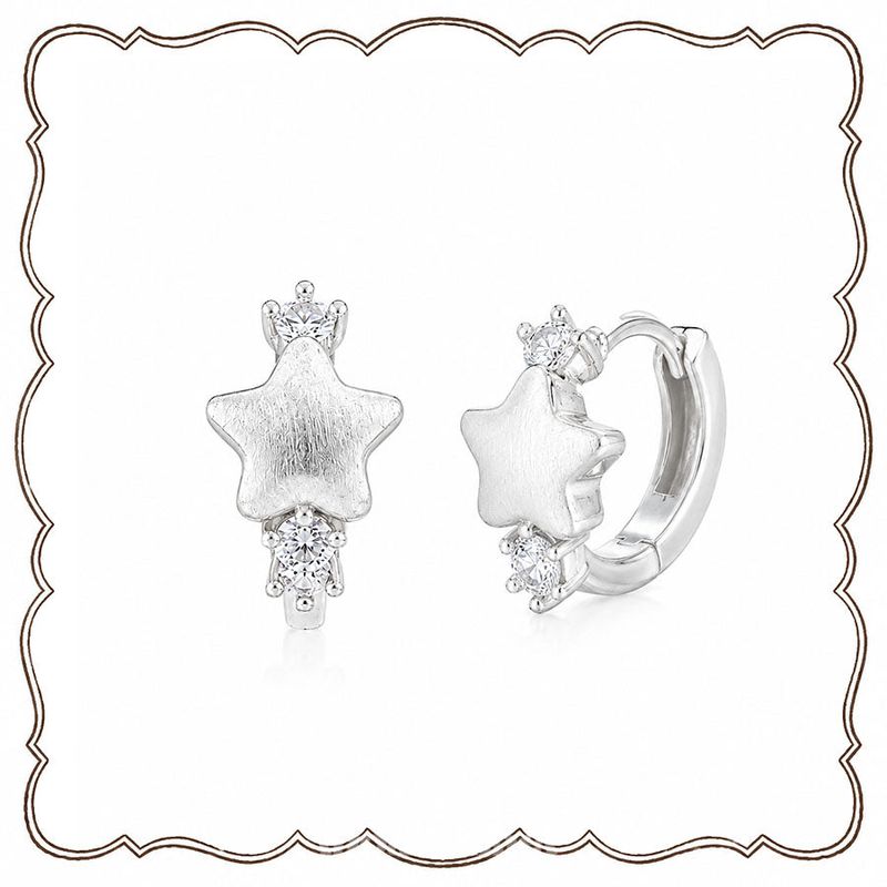 Matte Cubic Star Earring