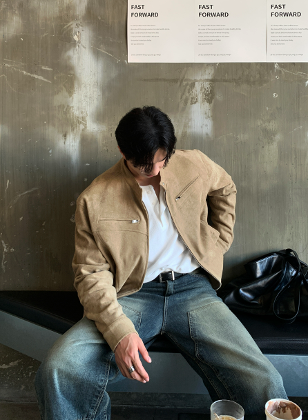 Miele YKK Suede Biker Jacket