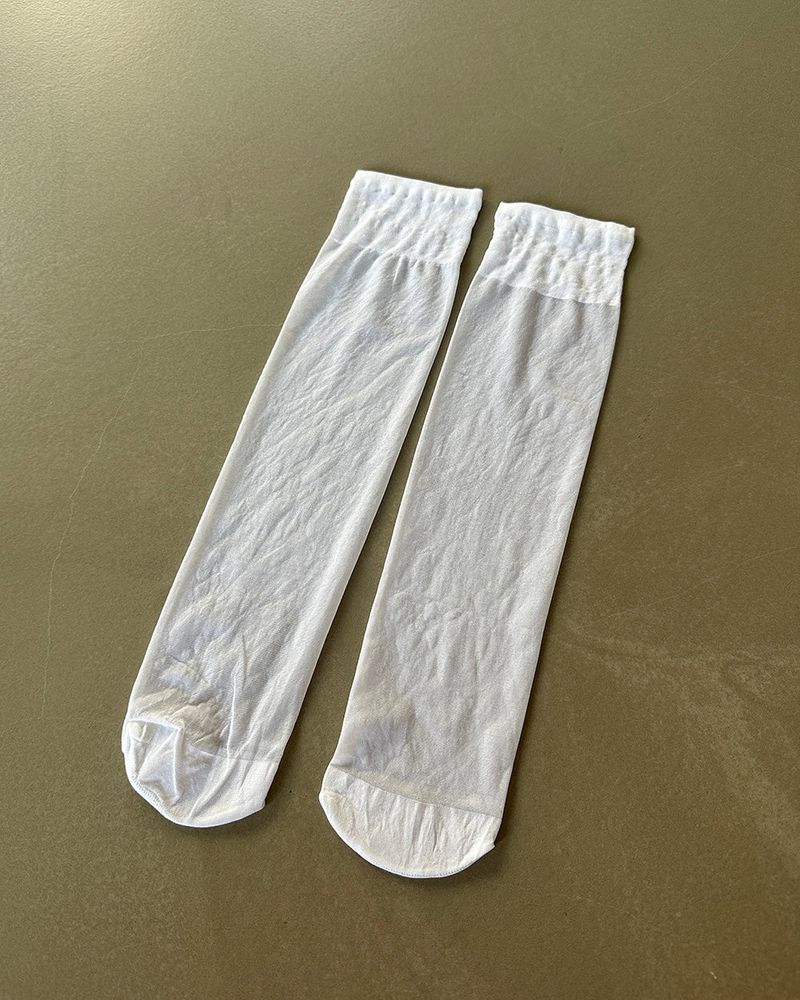 see-through stockings knee socks