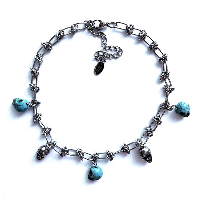 light blue chain necklace