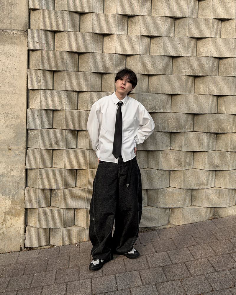 Aon Basic Cropped Shirt