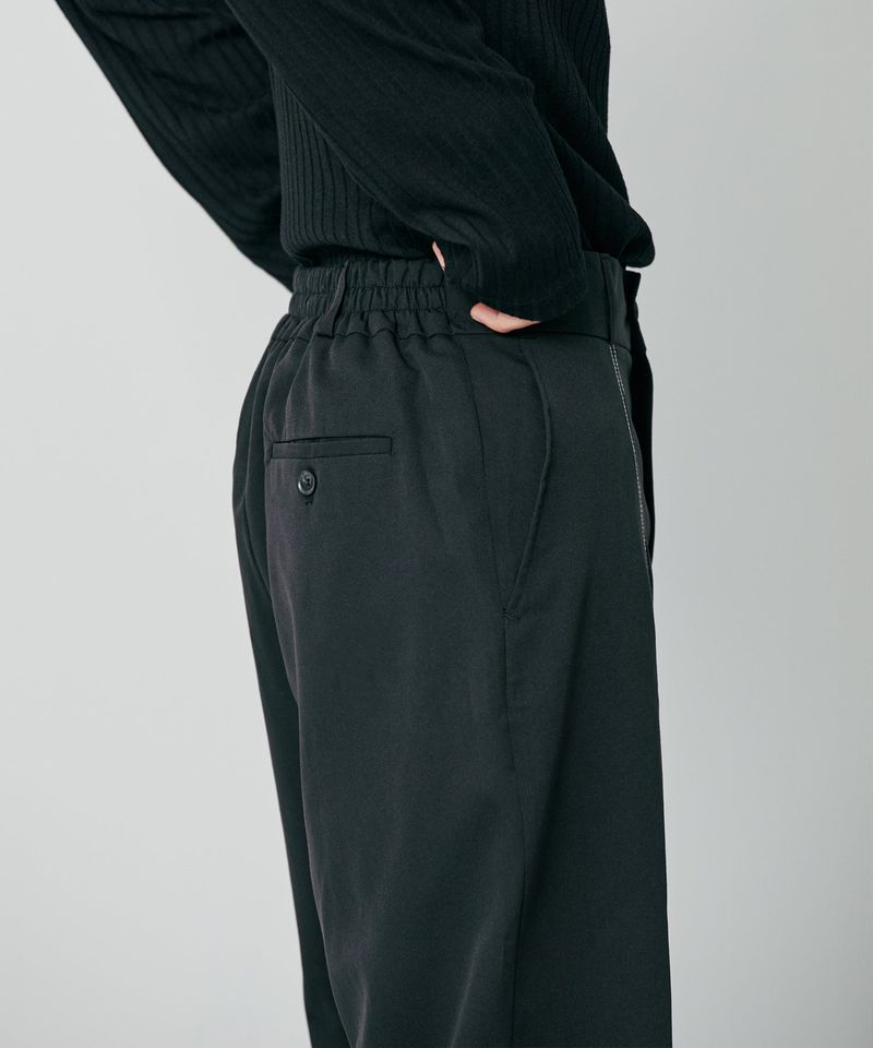 front stitch slacks black