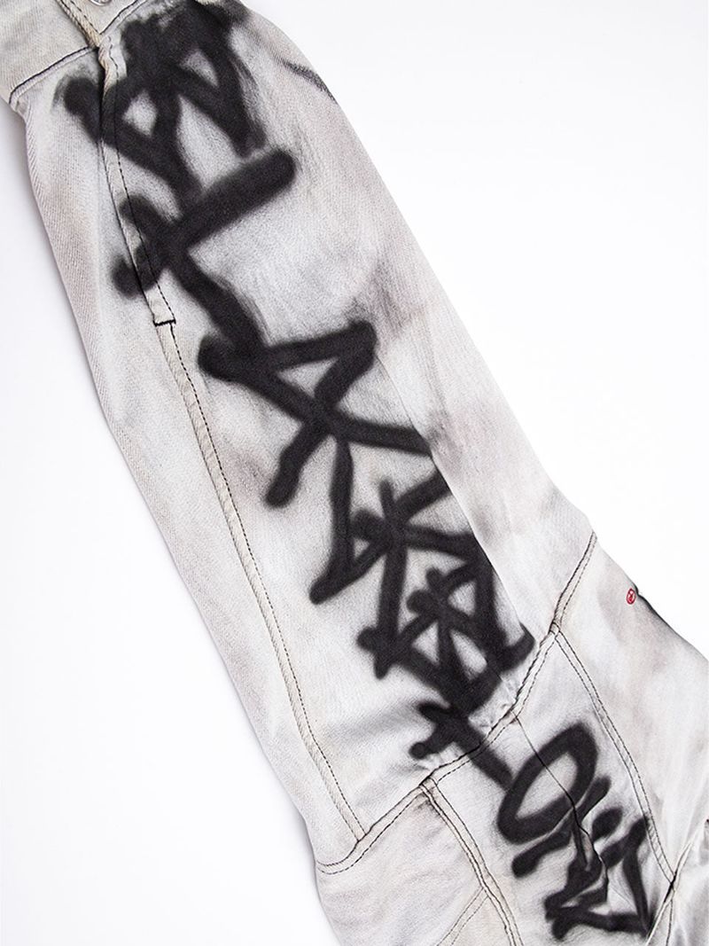 BBD Division Empty Logo Zip Up Denim Jacket (Black)