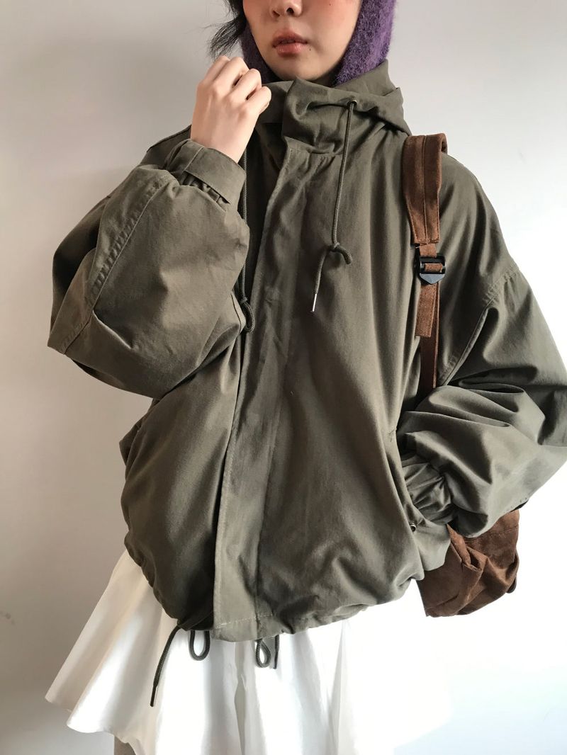 Flow String Short Military Jacket (4Colors)