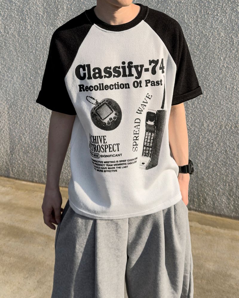 Ragiv Graphic Raglan Knit Short Sleeve