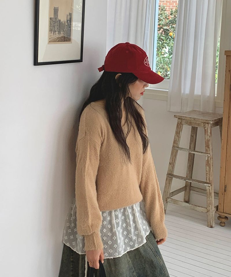 Soft Angora V-neck knitwear