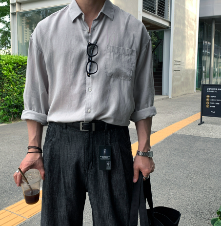 ハイパーエッセンシャルオーバーフィットリネンシャツ
