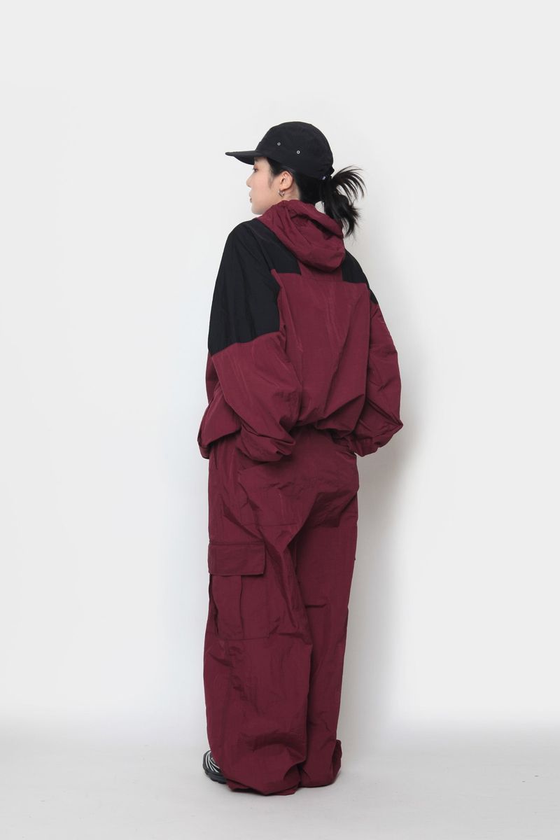 mountain colored nylon jacket