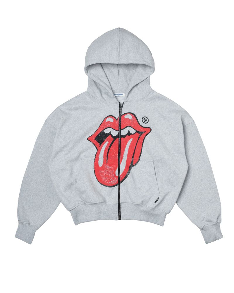 DirtyCoins（ダーティーコインズ）の「DC x The Rolling Stones Vint Tongue Zip Up Hoodie Grey（Tops）」