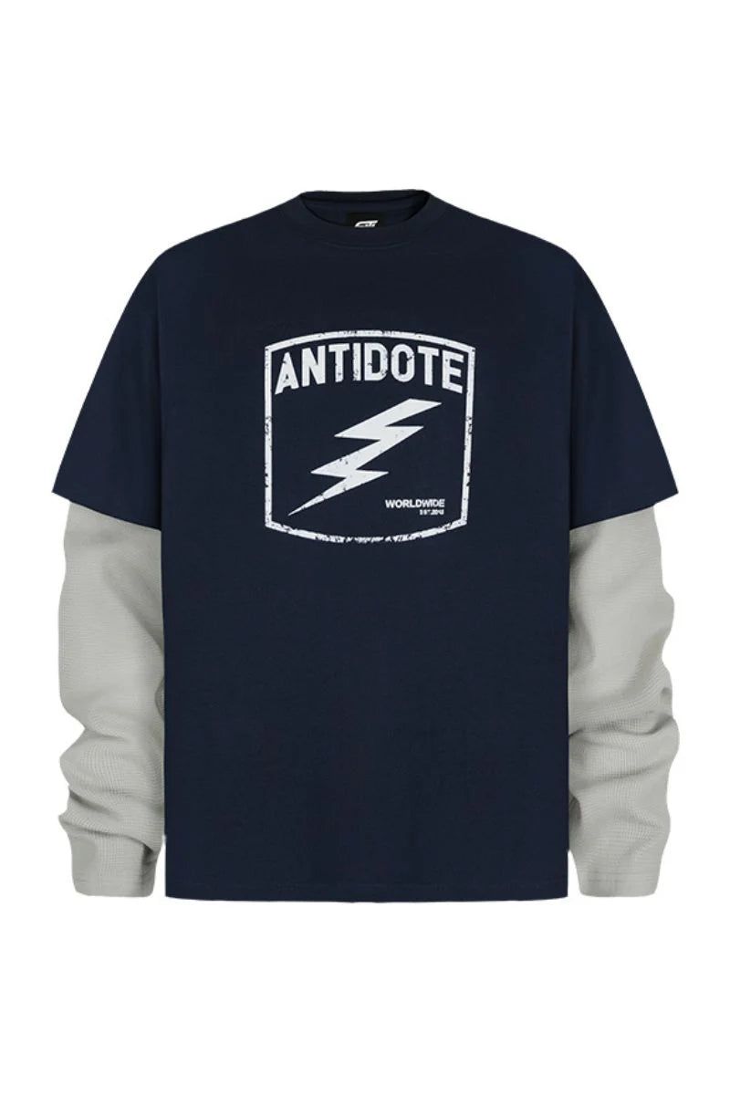 ANTIDOTE（アンチドート）の「ライトニングプリントツーレイヤーロングスリーブ（トップス）」