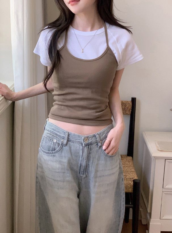 Tena Basic Short Sleeve Crop T-shirt (5color)