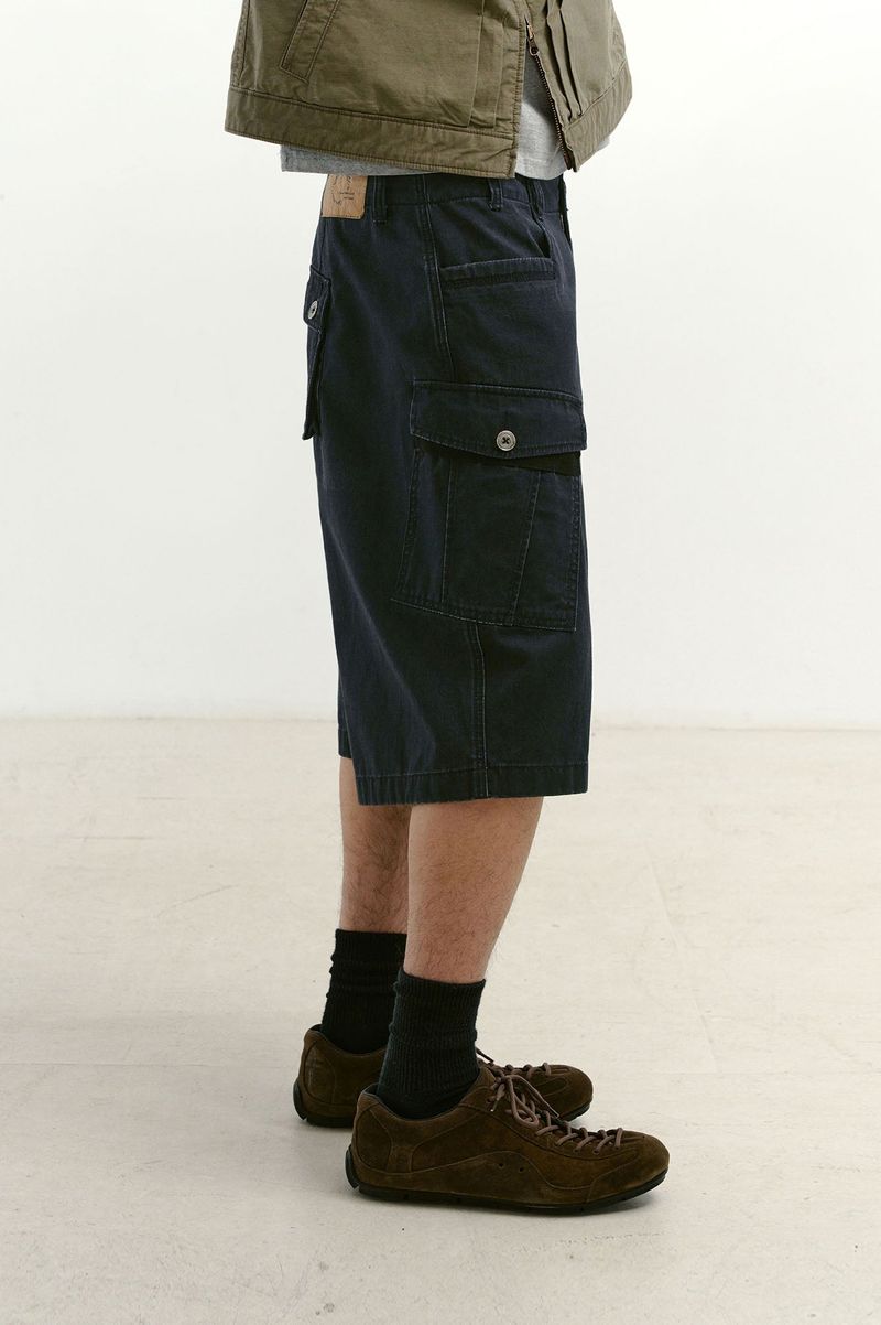 Monkey Pockets Cargo Shorts (Washed Navy)