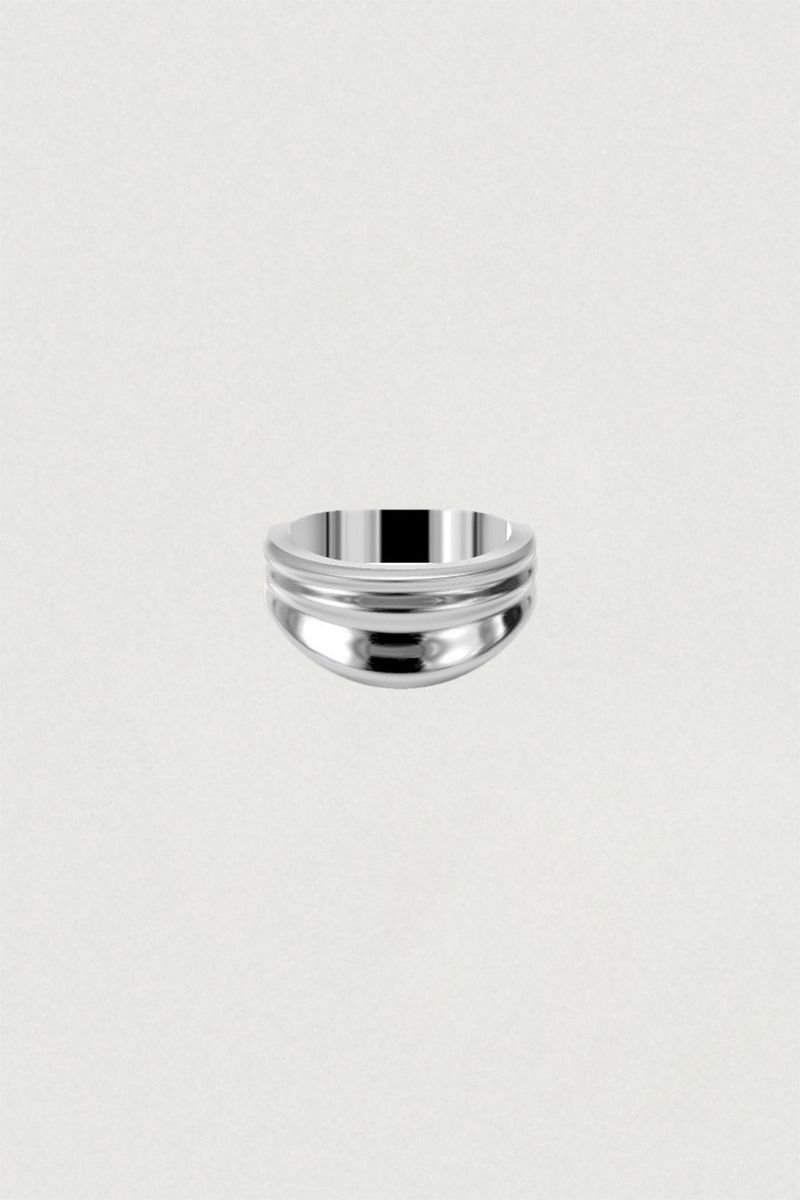 [925SILVER] DRAPE WAVE FRILL RING