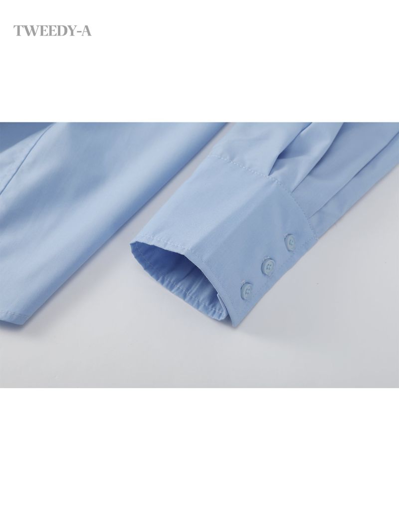 Basic Oxford Tie Shirt BLUE