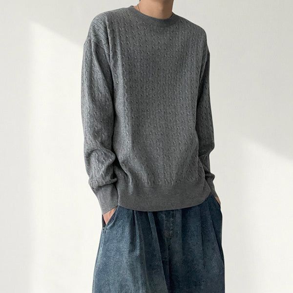 Belki Soft Cable Loose Fit Round Knit