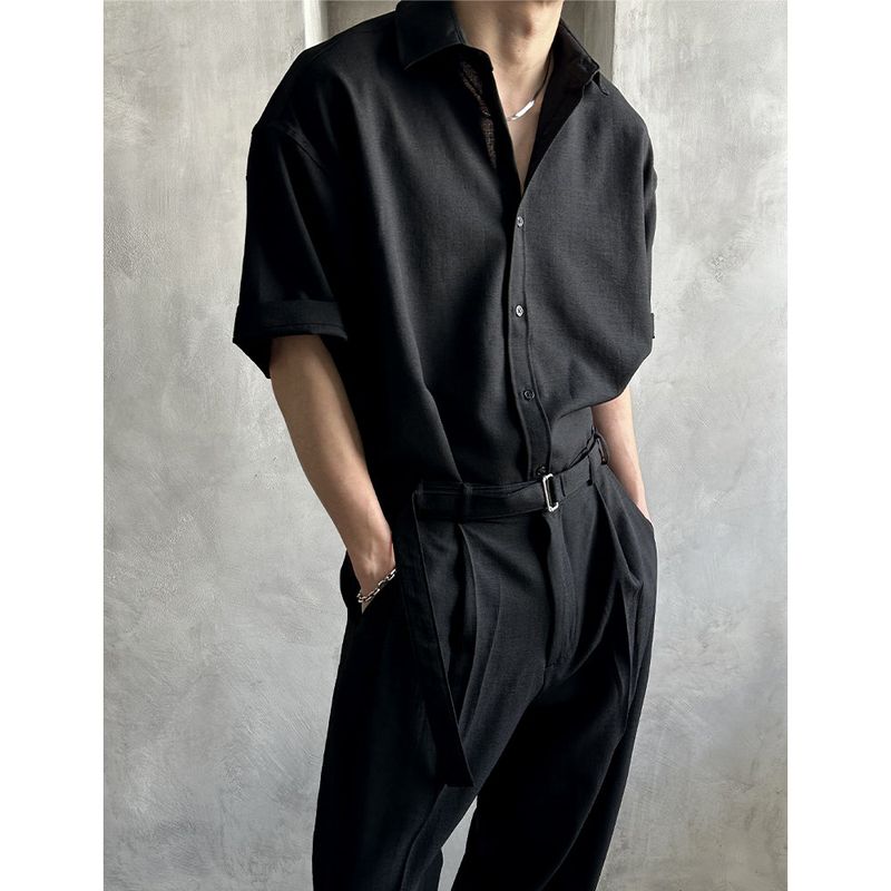 [SET UP가능] Minimal half shirts(3color)