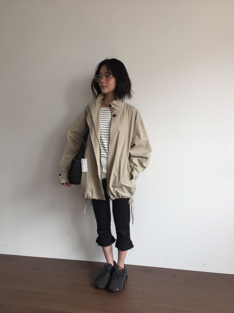 Denti Stripe Button Long Sleeve (2color)