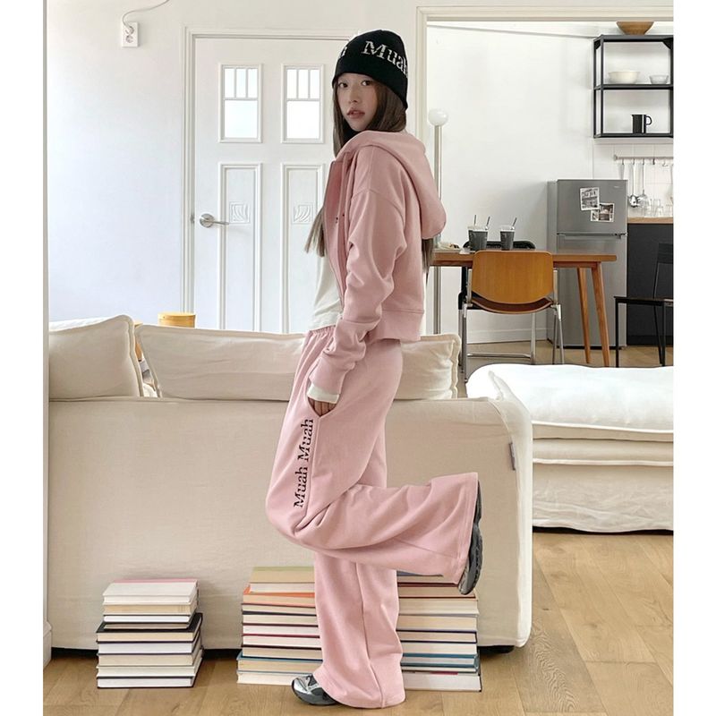 [SET] REGULAR FIT HOOD ZIPUP PANTS SET UP