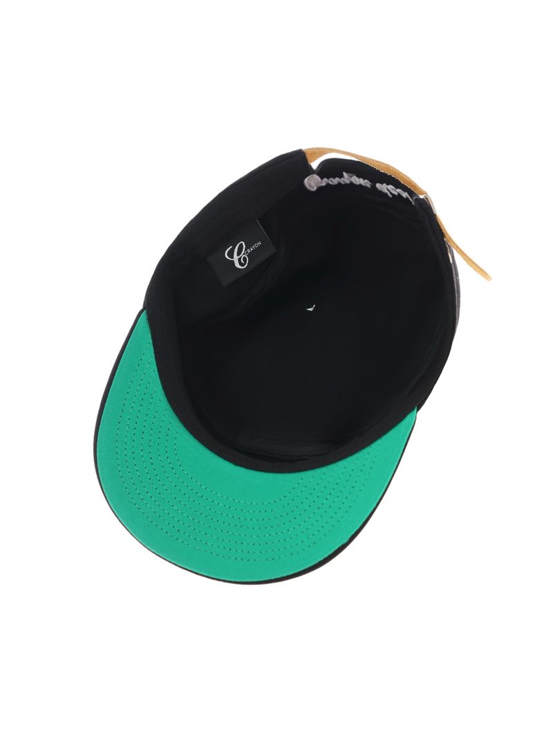 6CRAYON Vintage Flat Top Casual Baseball Cap - Black