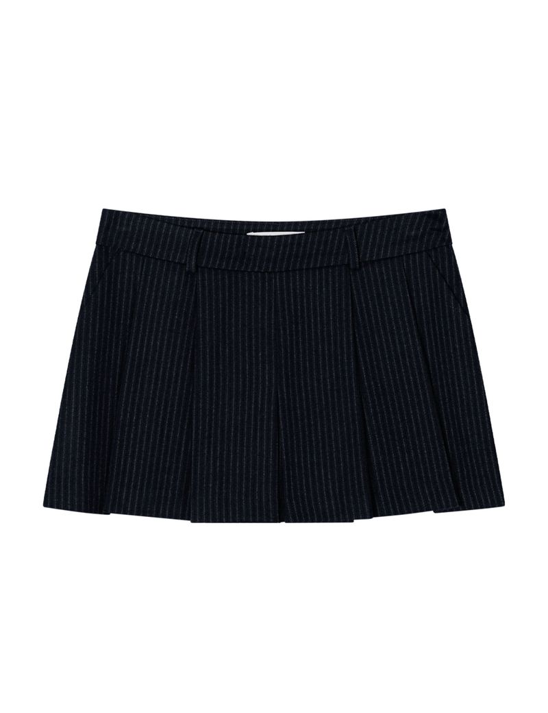 STRIPE PLEATED PANTS(NAVY)