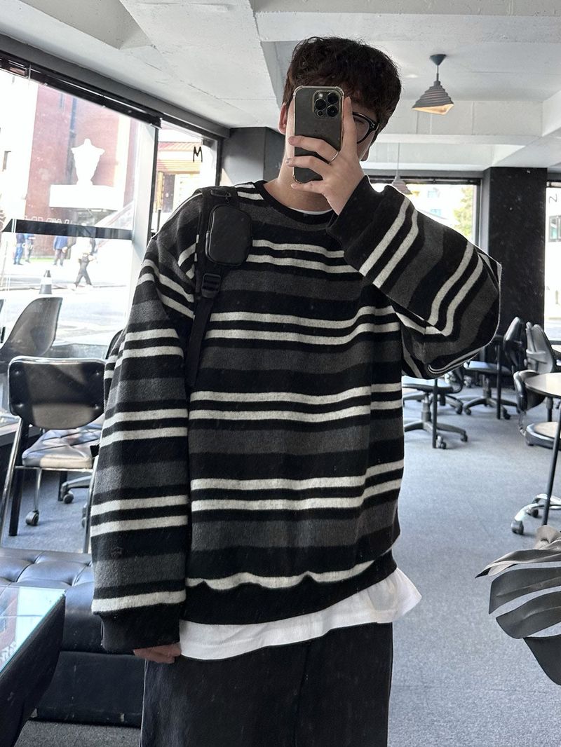 sain peach stripe round mtm