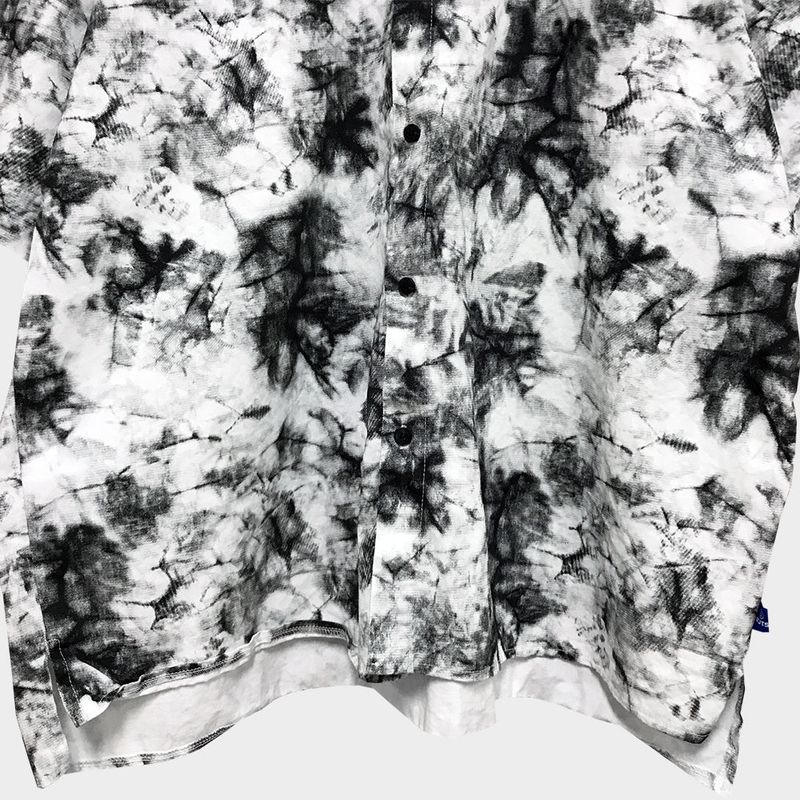 tie-dye half sleeve shirt_white