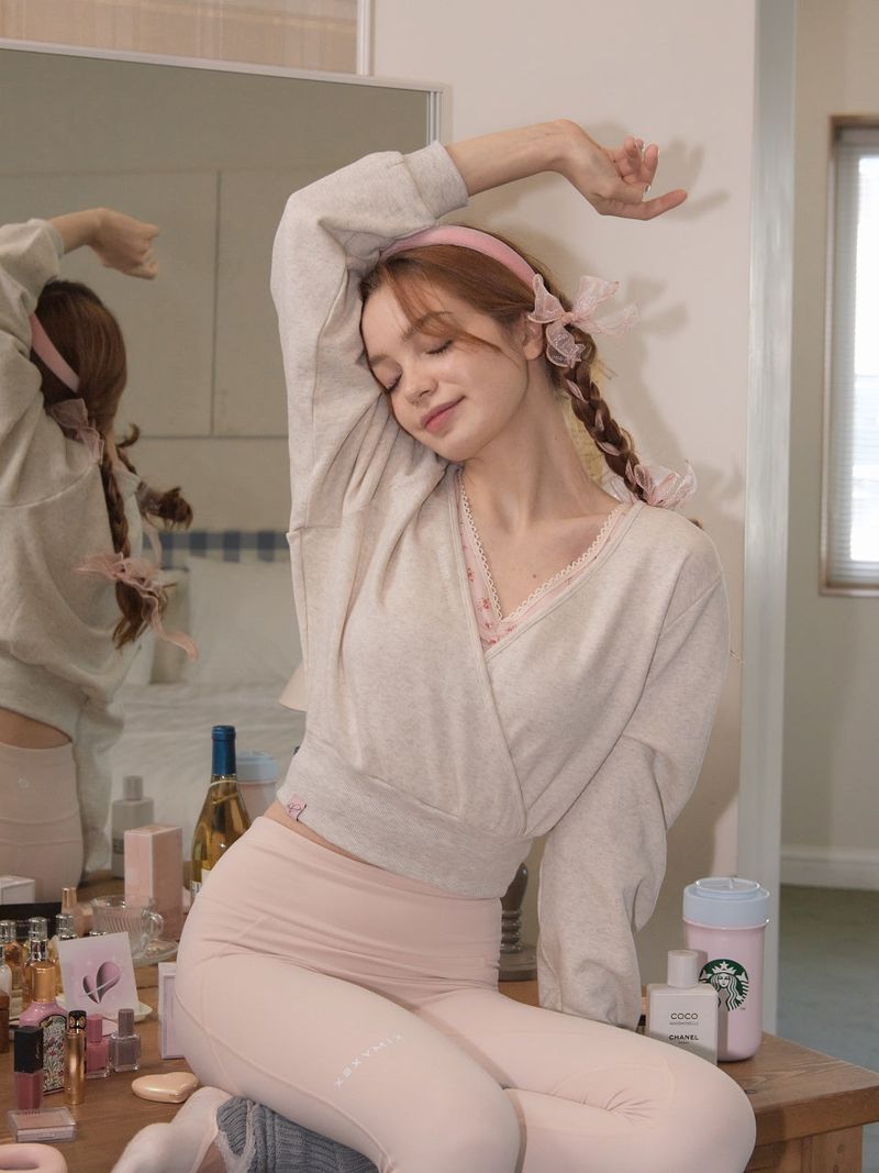 sweatsweet（スウェットスイート）の「WRAP SWEATSHIRTS - OATMEAL（Tops）」
