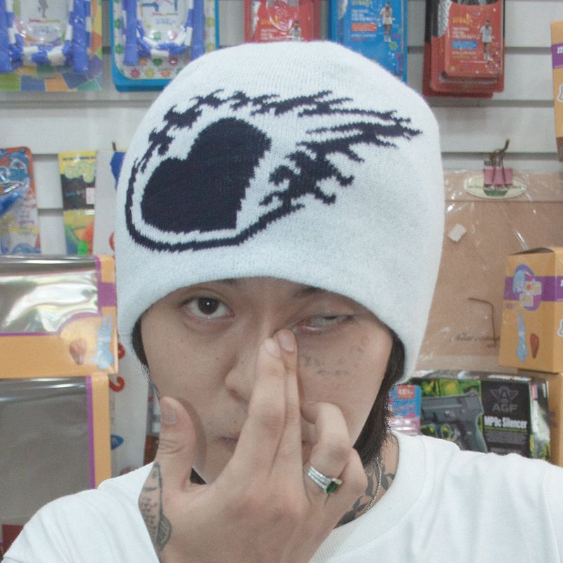 Love Meteor Beanie White