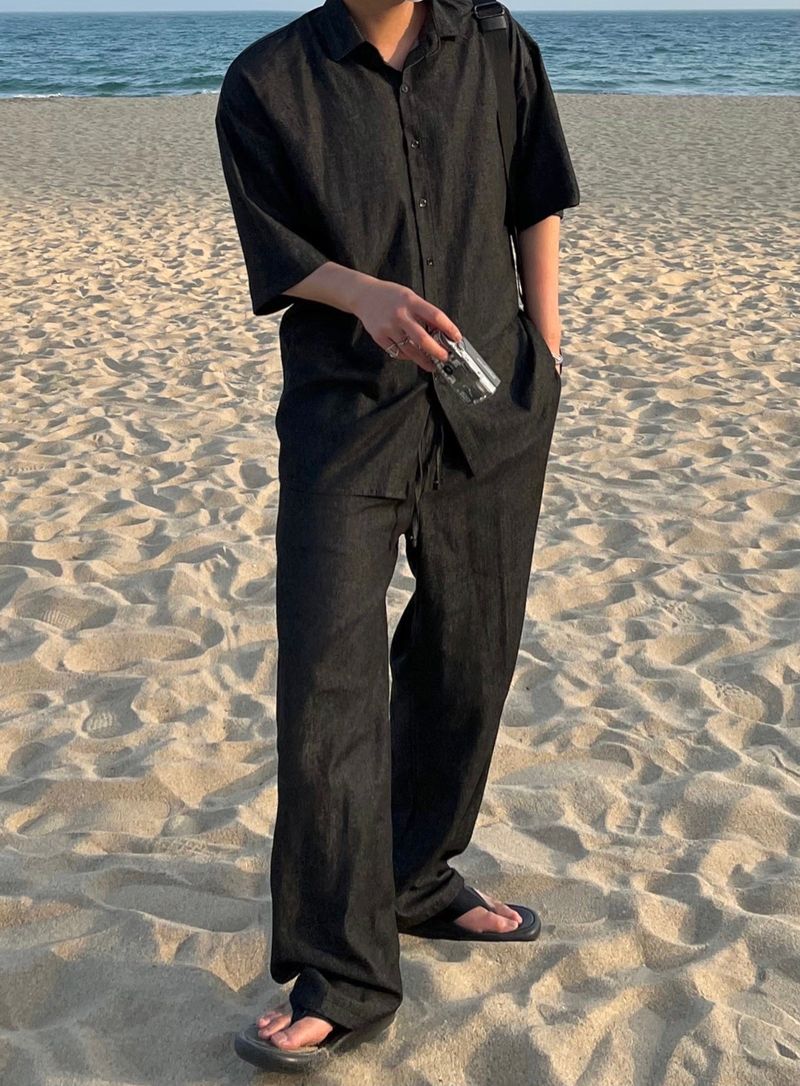 NEVERDOWHY（ネバードゥワイ）の「PERFECT LINEN DENIM PANTS(2COLOR)（Pants）」