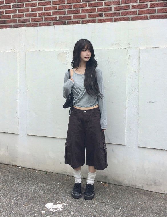 Coby Cargo Pocket Buckle Bermuda Pants
