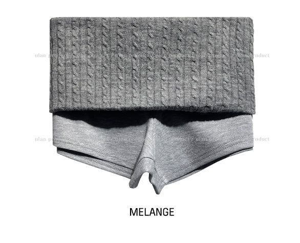 Cable Folding Knit Shorts