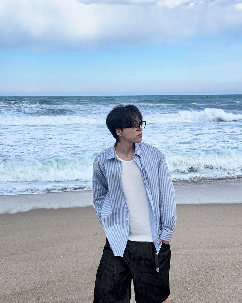 Pastel Oversized Stripe Shirt