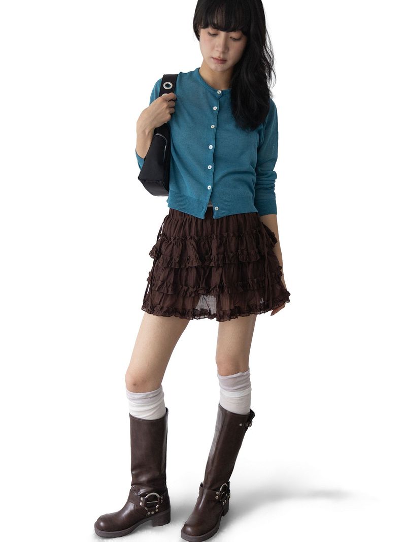 Romin Round Neck Knit Cardigan