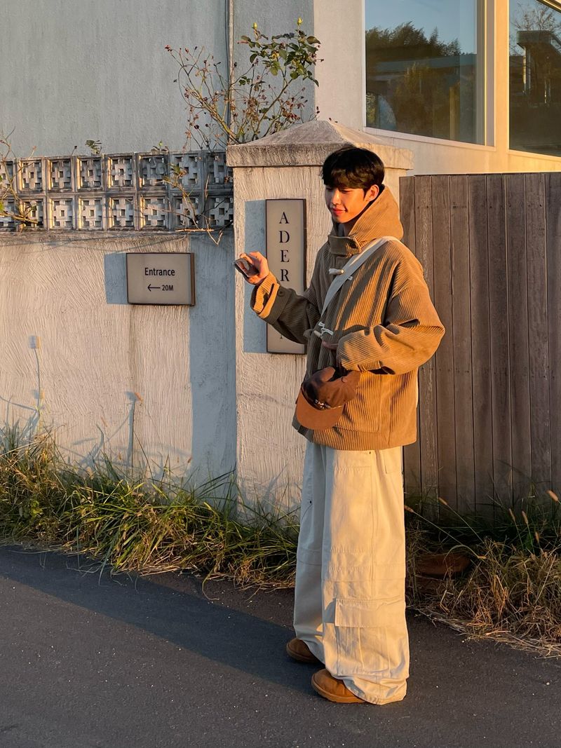 Ribbed Corduroy Duffle Coat (3 Colors)