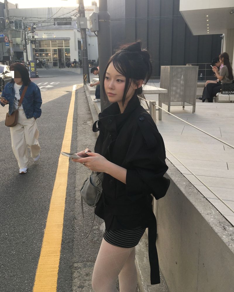 クロップ トレンチ ジャケット