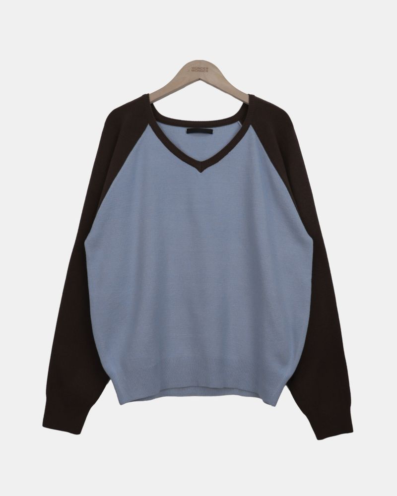 Koi V-Neck Raglan Long-Sleeve Knit