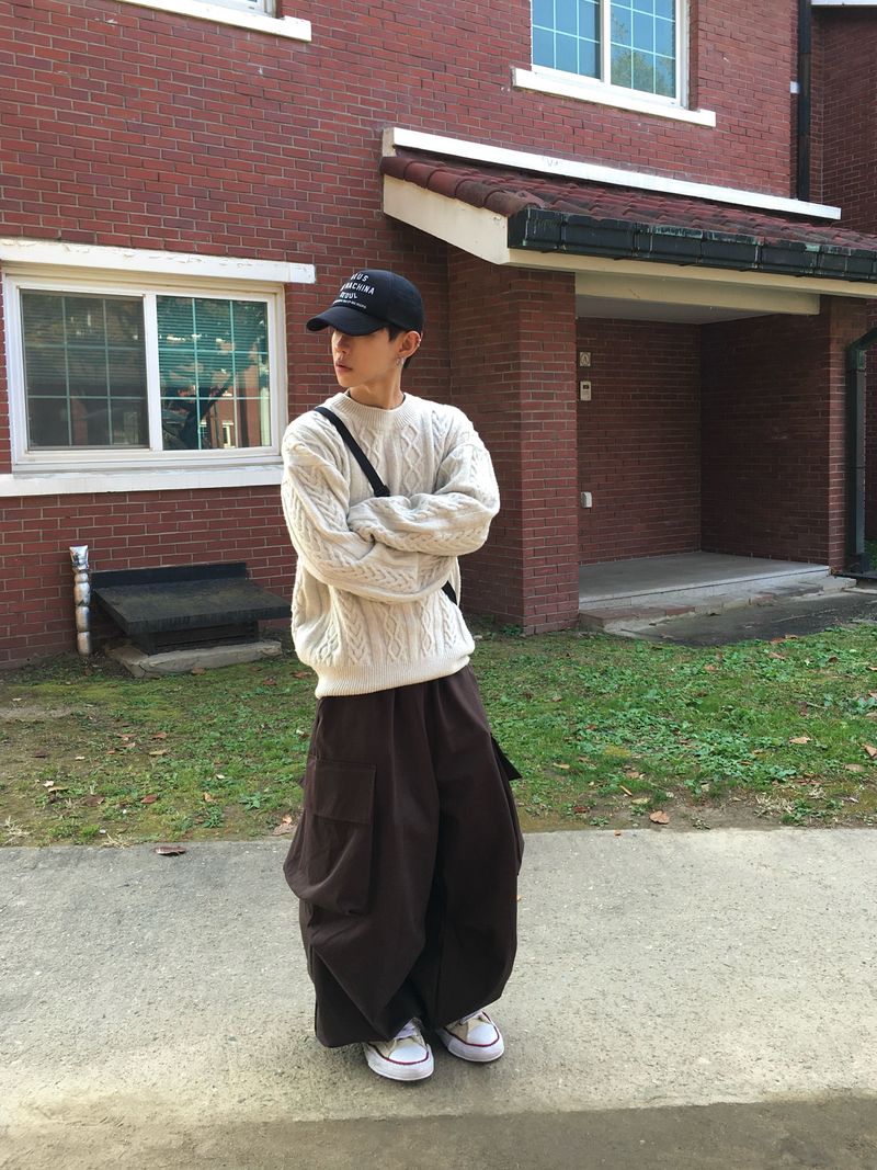 Leak Cotton Big Cargo Pants 3C