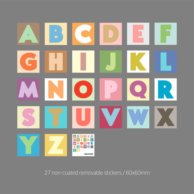 oab big alphabet pack / removable sticker set