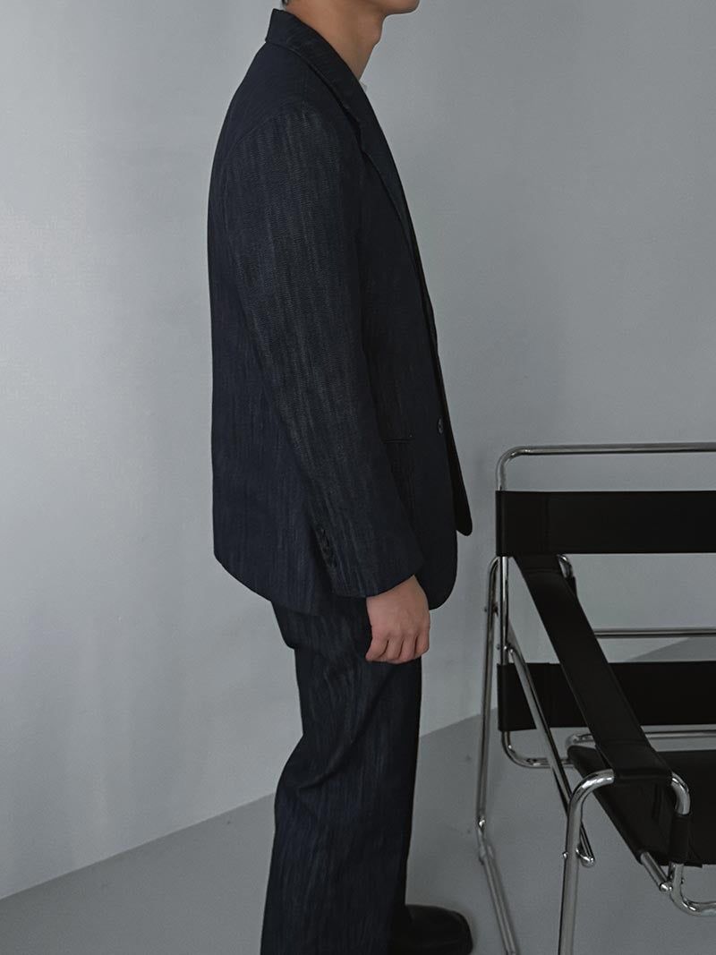 ASCLO Flare Denim Single Blazer